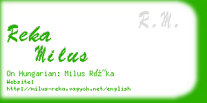 reka milus business card